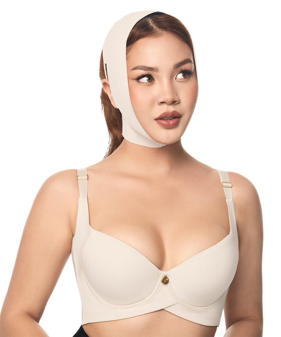 Faja facial postquirúrgica :Chin lift & jawline shaping ( Ref. C-049 / C-048 )