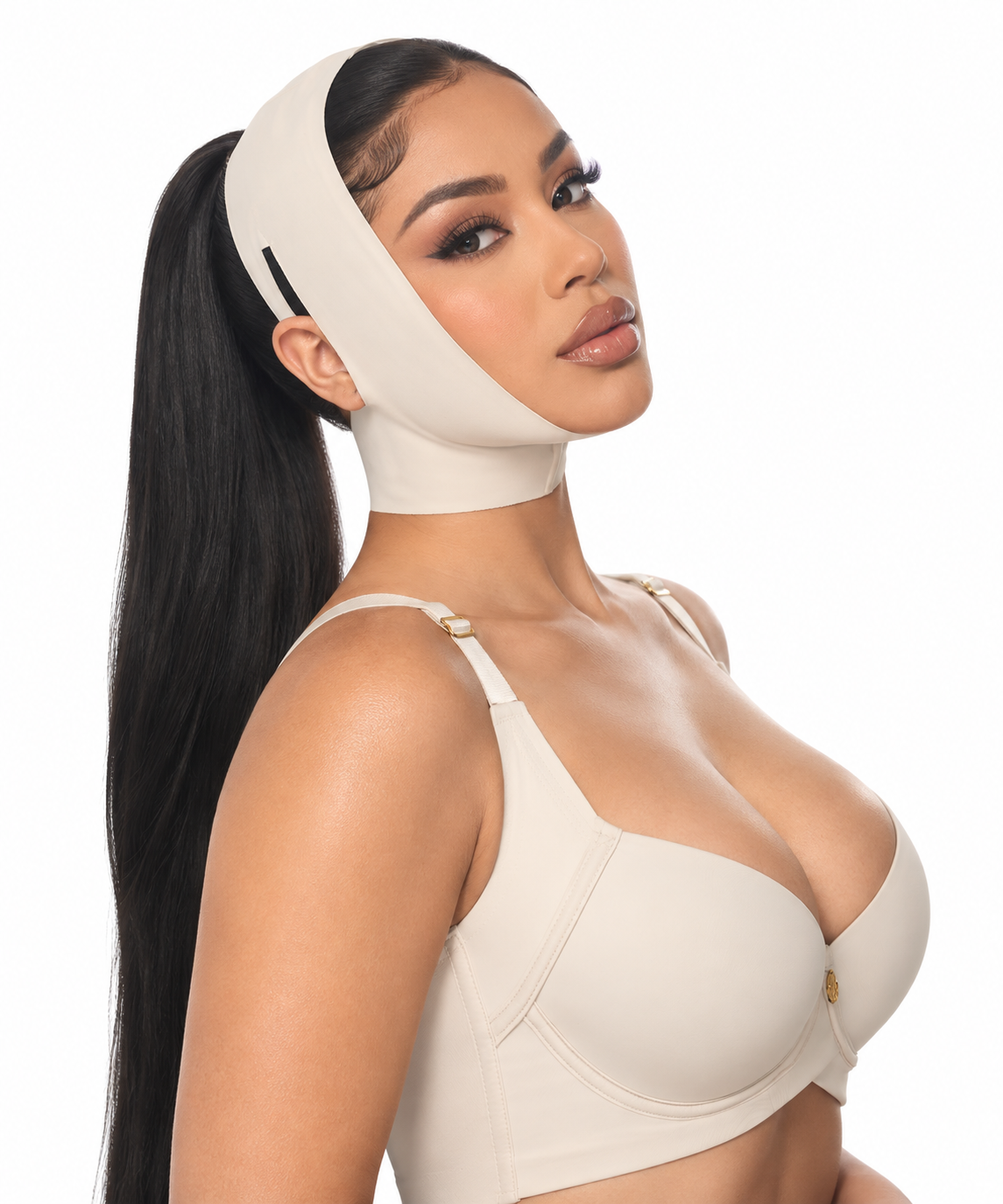 Post-surgical facial girdle:Chin lift &amp; jawline shaping (Ref. C-049 / C-048)