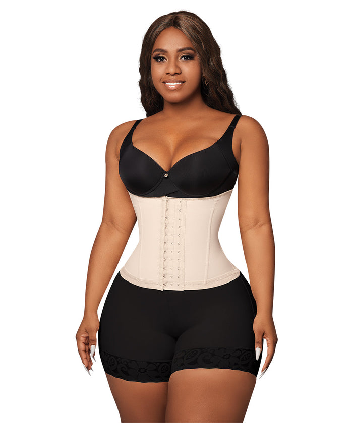 Cinturilla colombiana de alta compresión diseñada para moldear el abdomen, definir la cintura y brindar soporte anatómico. Ideal para uso diario, complementar una faja colombiana y procesos de recuperación post liposucción.