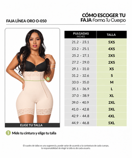 Faja para vestidos estilo strapless con control de abdomen, media pierna y cremallera lateral ( Ref. O-050 )