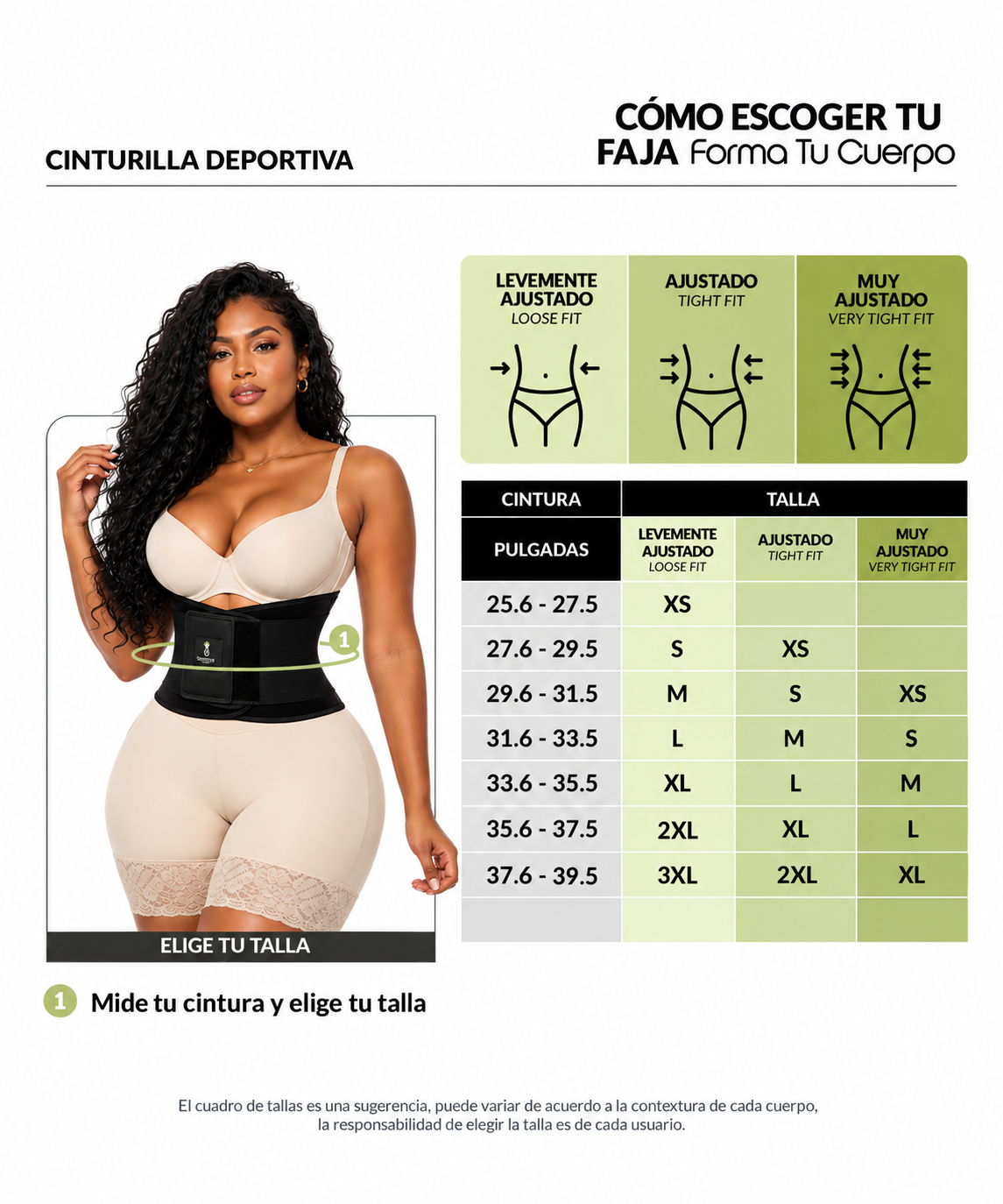 Guía de tallas de este producto