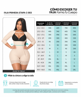 Post-operative mid-thigh girdle: Sculpting leg &amp; waist control (REF. C-003)