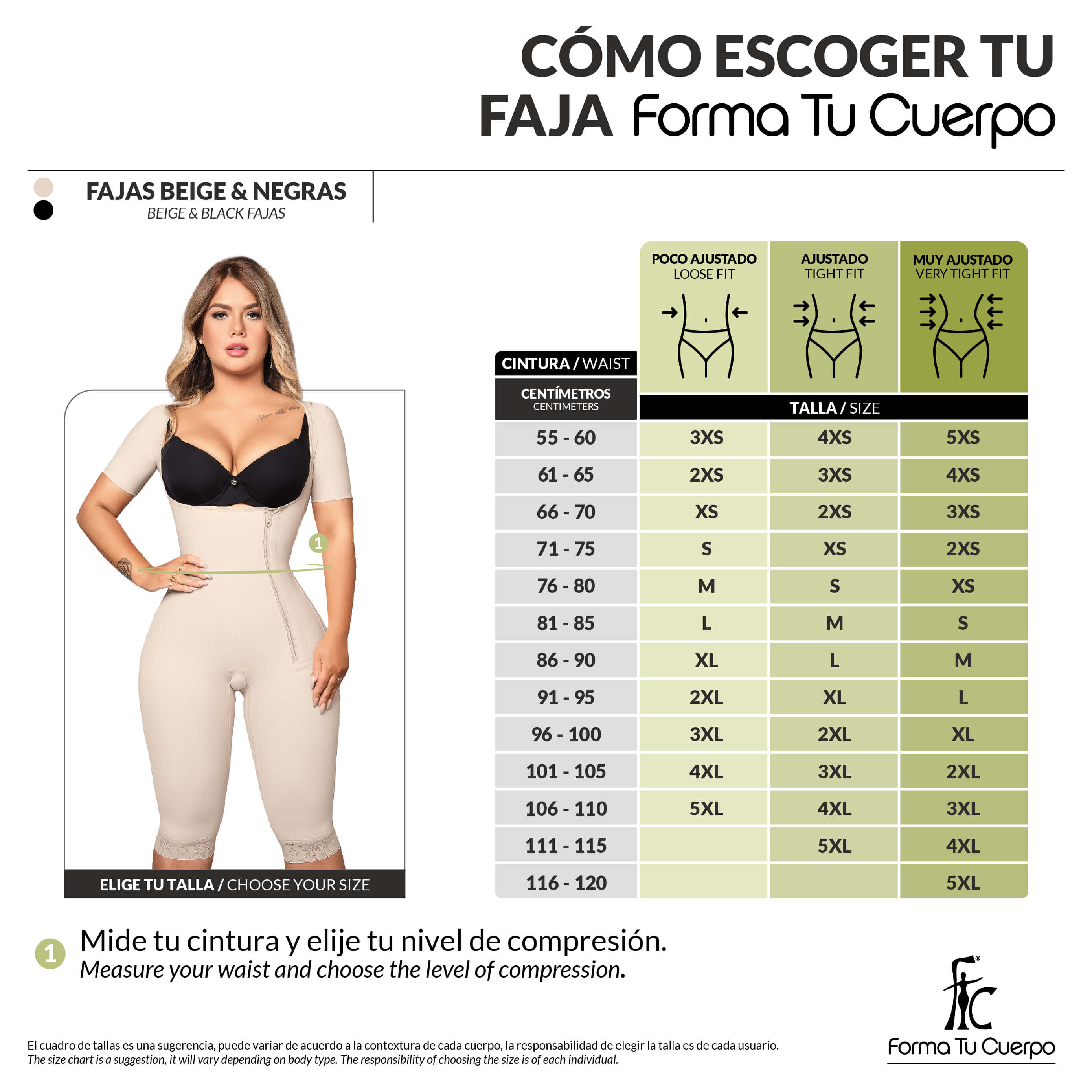 Faja colombiana con mangas cortas:  Upper body support & waist shaping ( Ref. O-024 )