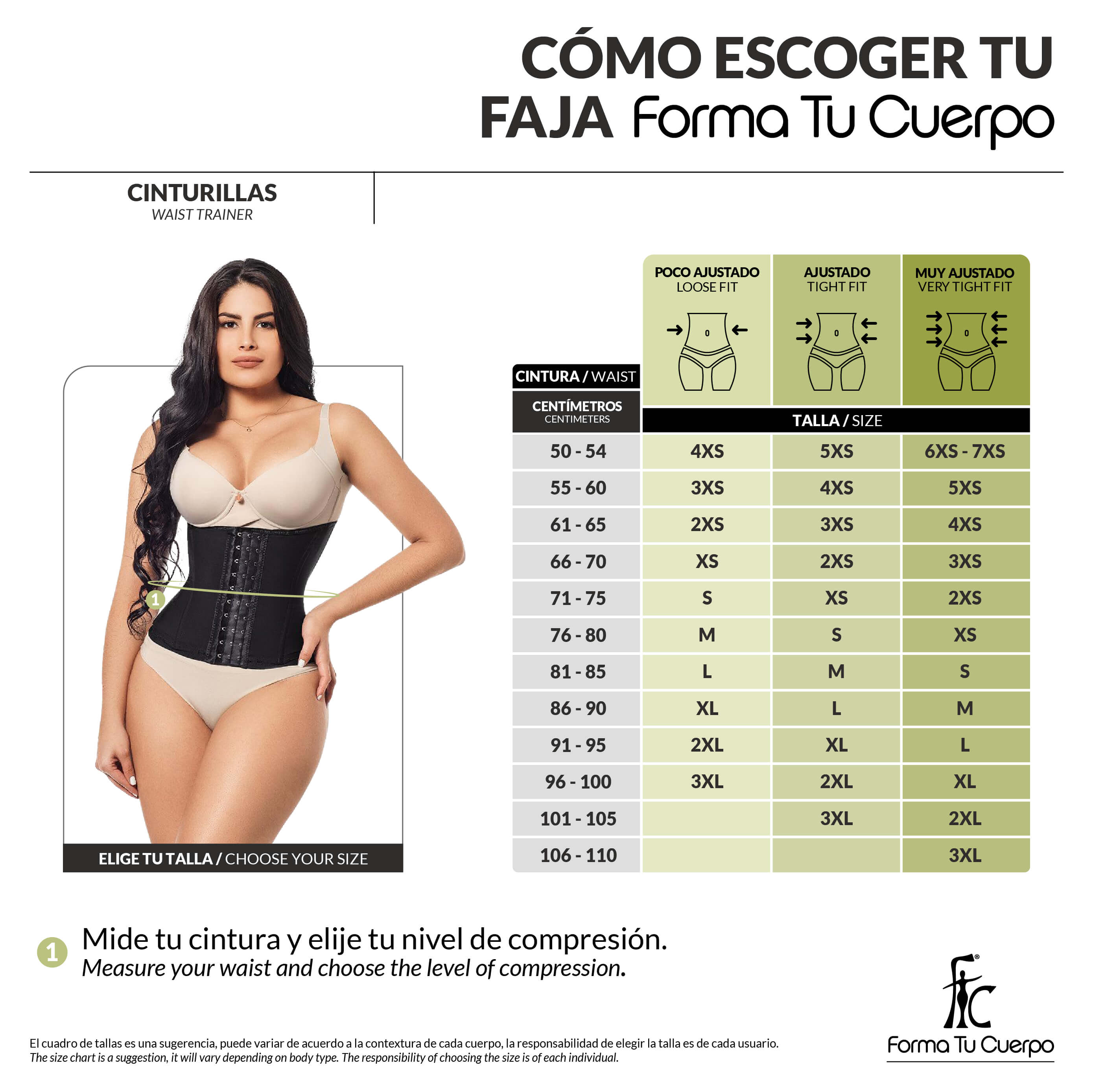 Cinturilla colombiana:  Waist trainer alta compresión ( Ref. O-061 / O-064 )