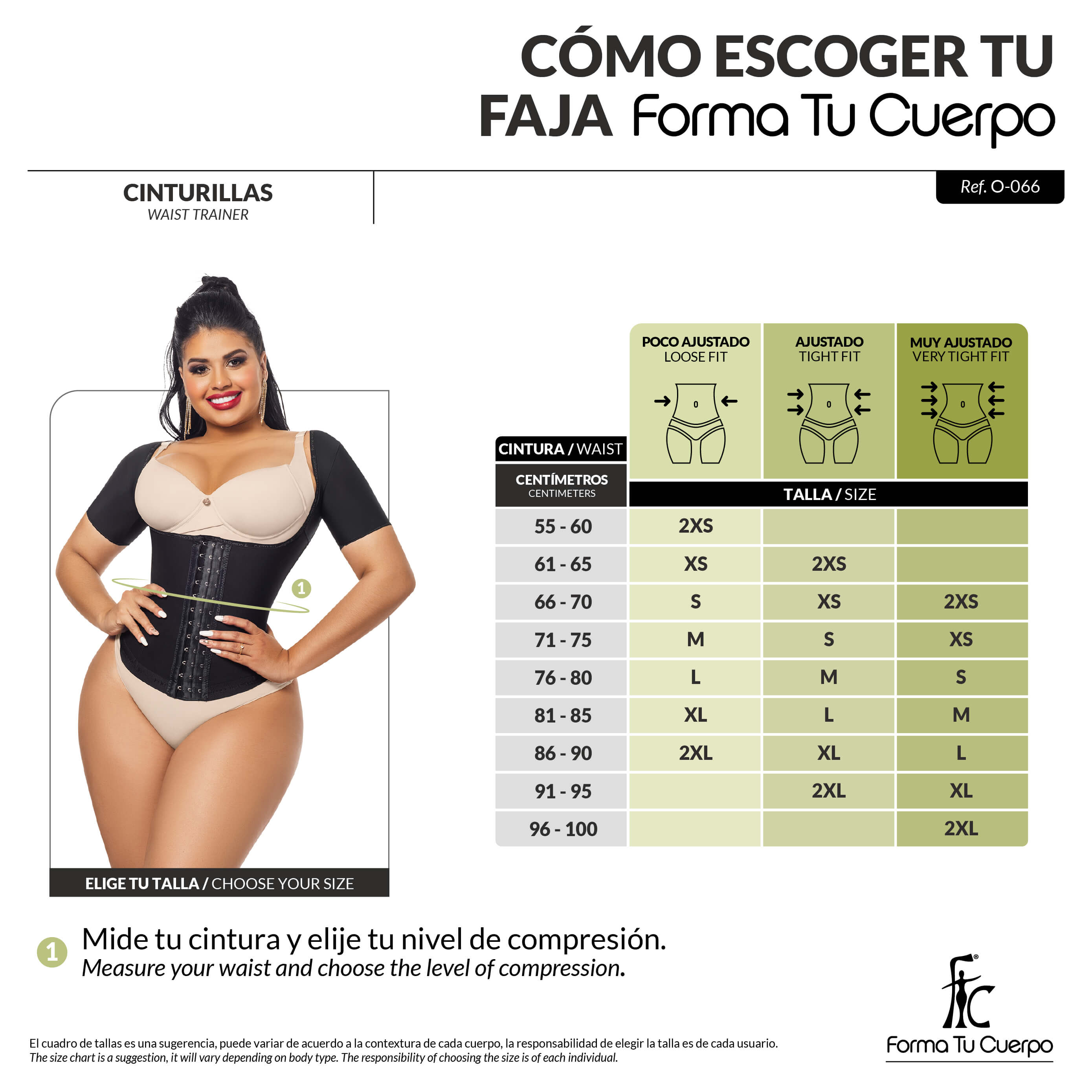 Cinturilla Colombiana con Mangas : Waist Trainer con Posture Control ( Ref. O-062 / O-066 )