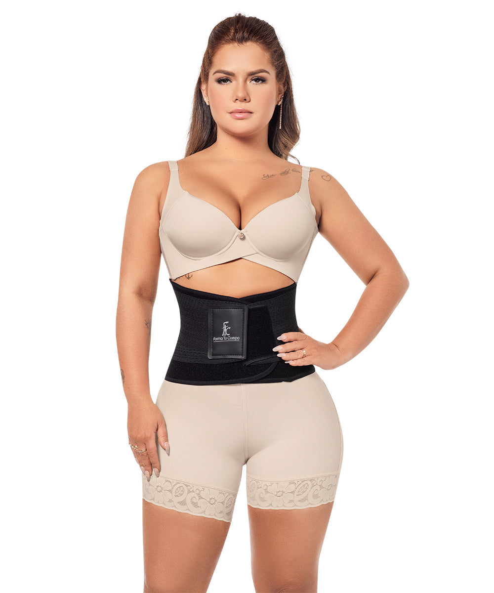Women's Black Neoprene Waist Training Belt (Ref. S-002)