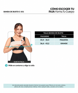 Postoperative breast band: Bust stabilization &amp; recovery (Ref. C-051)