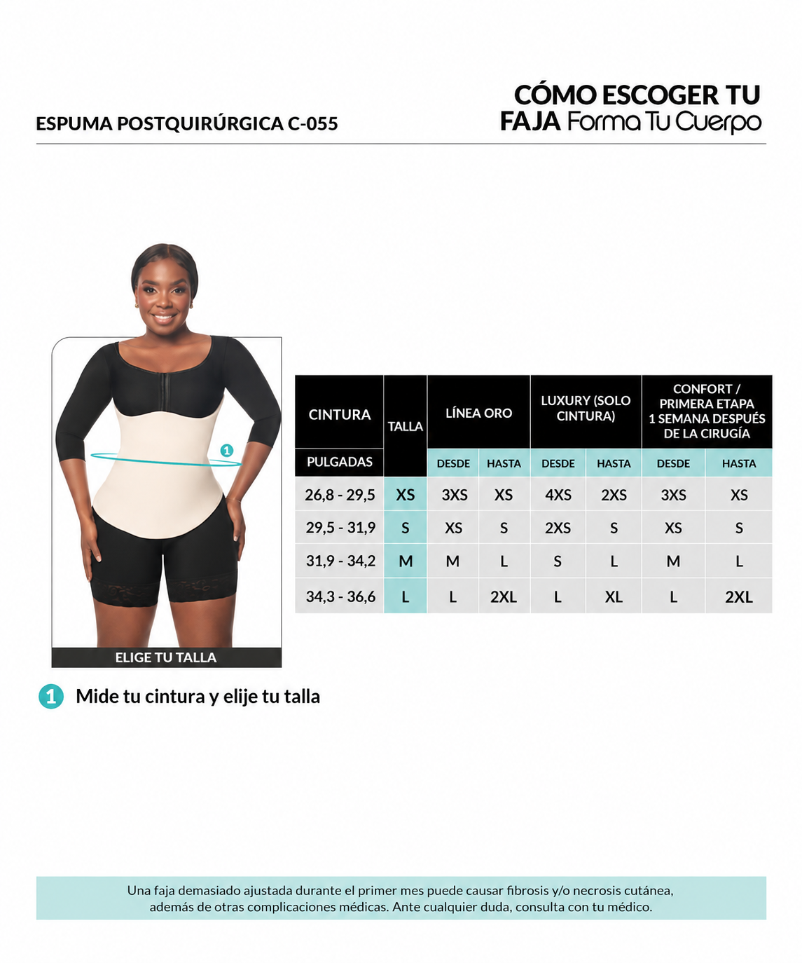 Guía de tallas de este producto