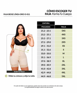 Post-surgical hourglass girdle: Defines waist and enhances buttocks (Ref. O-011 / O-211)