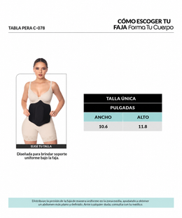 Postoperative abdominal table: Abdominal shaping &amp; support (Ref. C-078)