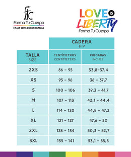 Faja tipo short invisible, Love is Liberty – L-045