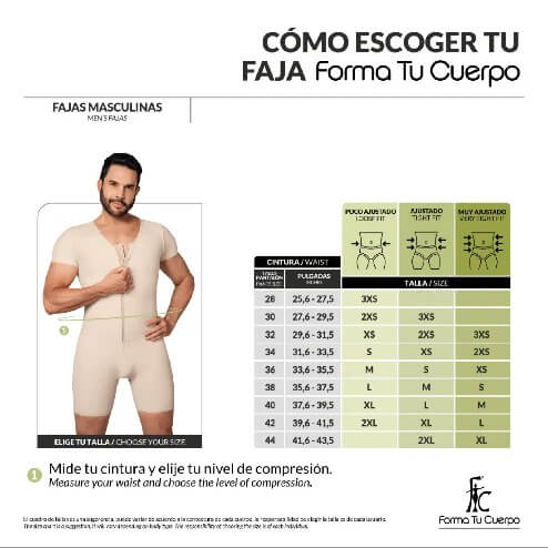 Full body shaper for men: Shaping girdle (Ref. H-001)