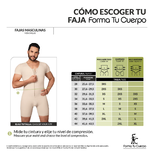 Full body shaper for men: Shaping girdle (Ref. H-001)