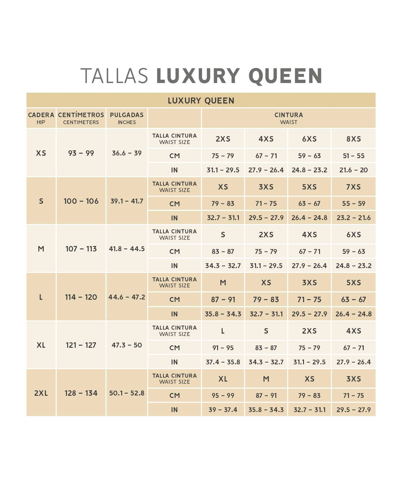 Tallas luxury queen